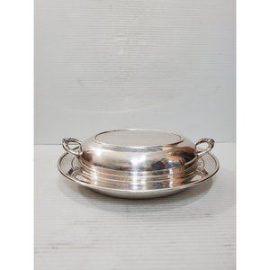 vintage Silver Plate Covered Serving Dish Silver Plated Oval Serving Dish,